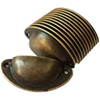 12pcs Pomos Vintage Puerta Retro Hierro Muebles Cocina Armario Cajón Tire Tiradores y Pomos con Forma de Media Luna con…